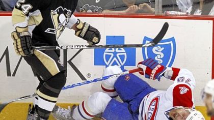 The hit Matt Cooke delivered to Montreal's Andrei Markov Friday in Game 1 sent Markov back to Montreal.