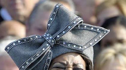 Aretha Franklin donned a hat from Mr. Song for President Barack Obama's inauguration.