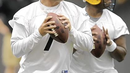 There are a finite number of snaps available in camp. Do you give Ben Roethlisberger more with an eye toward October or Byron Leftwich more because you need him first?