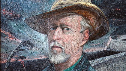 Maxo Vanka kepts up with current art trends, as reflected in this "Self Portrait" with van Gogh-like brushwork.