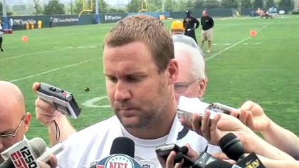 Ben Roethlisberger talked for the first time Thursday since he was cleared to resume team activities by the league office.