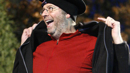 Actor Stephen Tobolowsky, who portrays Ned Ryerson in the movie "Groundhog Day" makes an appearance at Gobbler's Knob.