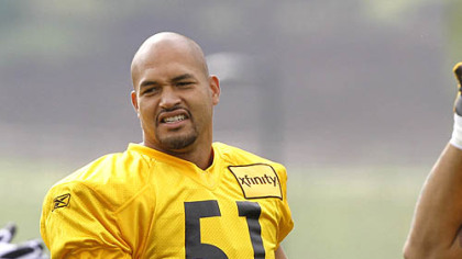 Steelers lienbacker James Farrior is entering his 14th NFL season.