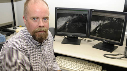 Dr. Michael Ramsey, a University of Pittsburgh volcanologist, keeps tabs on volcano eruptions around the world from his Pittsburgh office.