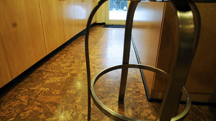 The cork flooring in the Rushing's renovated Mexican War Streets kitchen came from Artemis Environmental in Lawrenceville.