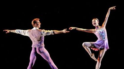 Melody Herrera and Ian Casady of Houston Ballet perform "Falling," choreographed by Stanton Welch.