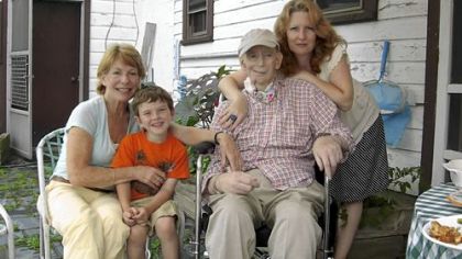 In this 2008 photo, author Gail Sheehy, left, is shown with her husband Clay Felker, her daughter, Maura, and grandson, Clay, shortly before Mr. Felker died of cancer. A year earlier, he had told his wife, "No more hospitals."