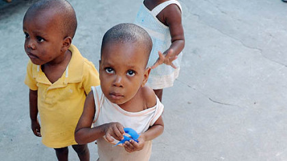 Youngsters at BRESMA orphanage in Port-au-Prince, Haiti, on Feb. 9.