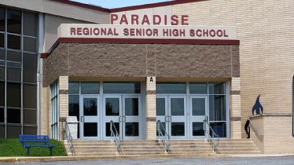 Franklin Regional High School, which is being called Paradise Regional High School in a movie being filmed there called "I Am Number Four."
