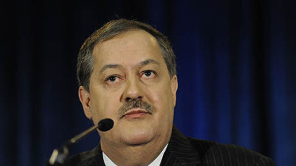 Massey chairman and CEO Don Blankenship at a press conference.
