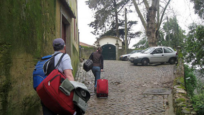In Sintra, Portugal, writer Bill Reed and his family makes the "scenic 10-minute walk" from the train station to their lodgings.