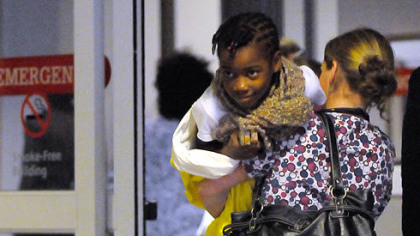 There were plenty of people on hand at Children's to accompany the orphans.