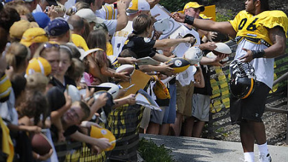 Defensive lineman Ziggy Hood and the Steelers return to St. Vincent College in Latrobe for training camp next week.