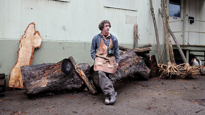 John Metzler at his Urban Tree Forge studio.