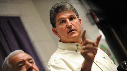 West Virginia Gov. Joe Manchin speaks Tuesday morning during a press conference at the Marsh Fork Elementary School in Whitesville, W.Va. He was onsite to comfort families of miners affected by the explosion at the Massey Energy Co.'s Upper Big Branch mine in Raleigh County.