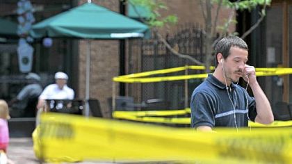 Concerned about hearing loss, John DeForest, 29, of Shadyside, takes care to listen at a reasonable volume.