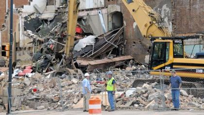 Demolition of the South Hills Theater on West Liberty Avenue in Dormont is under way.