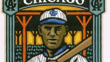 A new trading card of John "Pete" Hill by Cieradkowski Design.