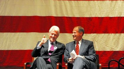 Former President Bill Clinton appears on Sunday at a campaign event for Mark Critz, the Democrat running for Congress in the late John Murtha's 12th District.