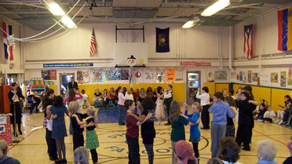 The Phillips Elementary students show a classic ballroom frame.