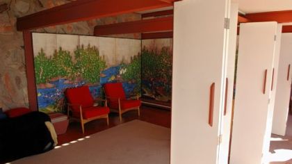 One of the bedrooms at Taliesin West.