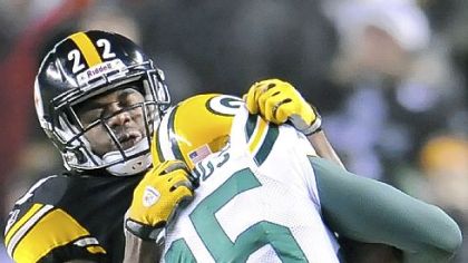 William Gay takes down the Packers Donald Lee in a game last season.