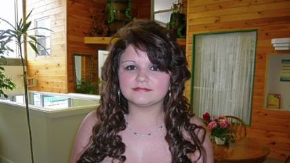 Alisha Pavlilk, after the makeover for her prom.