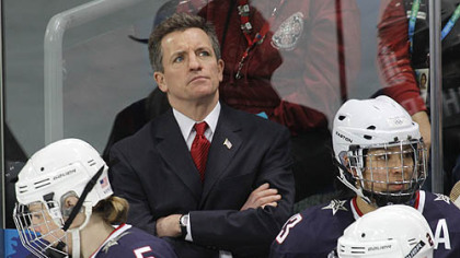 U.S. women's hockey coach Mark Johnson once played for the Penguins, the team his father coached to their first Stanley Cup.