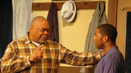 Sala Udin, left, and Joshua Elijah Reese star in August Wilson's "Jitney" at Pittsburgh Playwrights Theatre.