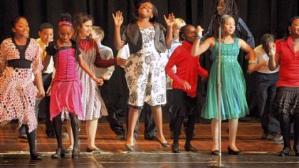 Fifth-graders perform during the Pittsburgh Dancing Classroom show at Pittsburgh Allegheny K-5 school on the North Side.
