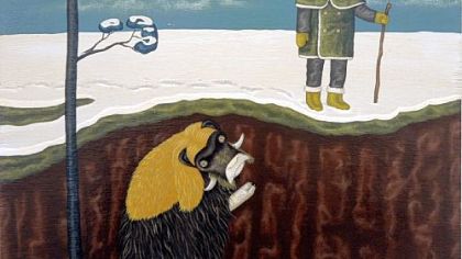 Ben Kehoe's "Not Wanting To Be Explored," among 10 of his paintings exhibited.