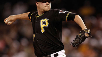 Pirates reliever Evan Meek's 0.68 ERA is the lowest in Major League Baseball.