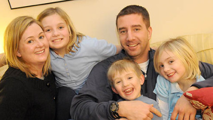 The Brennan family, from left: Kate, Grace, 9, Dan, Jack, 4, and Lucy, 7.