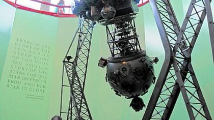 The Zeiss Model II Star Projector exhibit also has interactive features that allow Carnegie Science Center visitors to learn about astronomical events from 1939 to present.