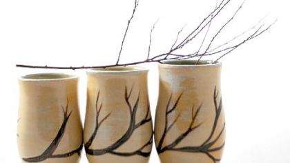Amanda Wolf's porcelain "Recurring Changes" is in the juried visual art exhibition,