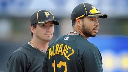 Pirates third basemen Pedro Alvarez and Andy LaRoche.