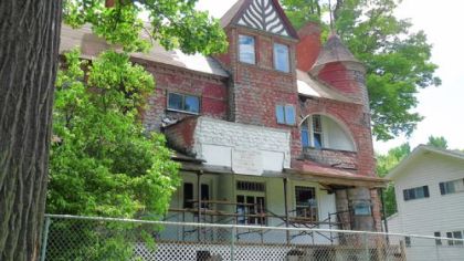Volunteers are making progress on rehabilitation of the Cresson house built by Pittsburgh steelmaker B. F. Jones in 1887-88.