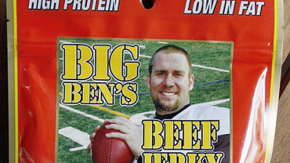 A package of Big Ben's Beef Jerky is seen in a store in Zelienople, north of Pittsburgh, today.