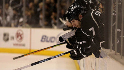 Kings defenseman Rob Scuderi on his former team, the Penguins: "Maybe it will be a little bittersweet for me if they win again."