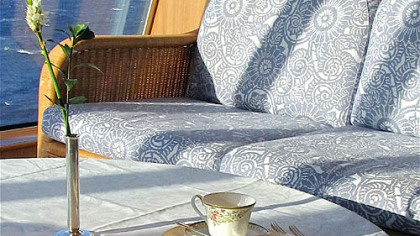 Crystal Serenity's top decks offer afternoon tea with a view.
