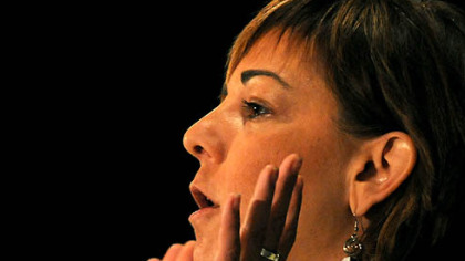 Sandi Vito, Pennsylvania's secretary of labor, speaks during the Pennsylvania AFL-CIO conference in the Allegheny Grand Ballroom at the Westin Convention Center.