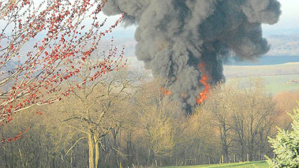 The Atlas well burns on Wednesday.