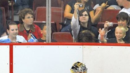 An injury to goaltender Brent Johnson forced the Penguins to recall goaltender John Curry Monday.