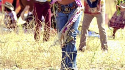 Britney Spears is dressed as a hippie in a Pepsi commercial that became one of Pepsi's most famous Super Bowl ads.