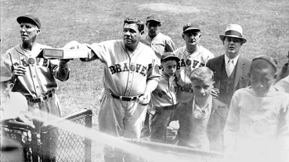 Babe Ruth hit the final three home runs of his career at Forbes Field 75 years ago.