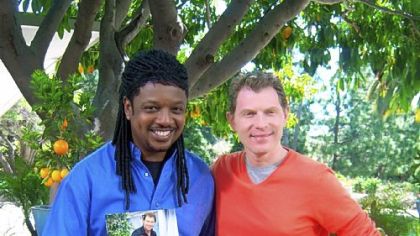Charles Smith, left, with Bobby Flay