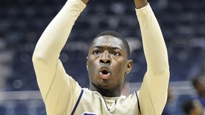 Pitt guard Ashton Gibbs shoots free throws as his team practices for their first round game against Oakland in the NCAA tournament at the Bradley Center in Milwaukee, WI. Thursday.