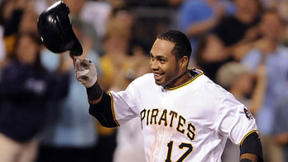 Pedro Alvarez runs to home plate after hitting a walk-off home run against the Rockies in the 10th inning Saturday night at PNC Park.