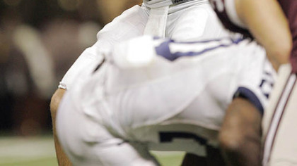 Former Penn State quarterback Anthony Morelli passes against Texas A&M in the 2007 Alamo Bowl, his last college football game. Penn State won 24-17.