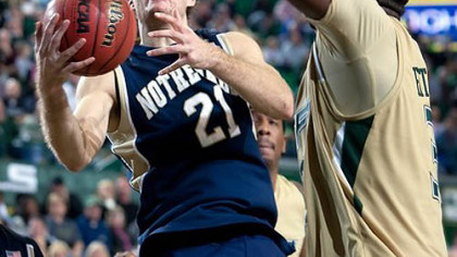 Notre Dame forward Tim Abromaitis has shot 49.5 percent from three-point range this season.
